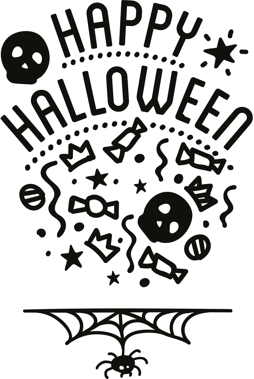 Securit® Fenster-Schablone A2 Halloween mit 3 Kreidemarker
