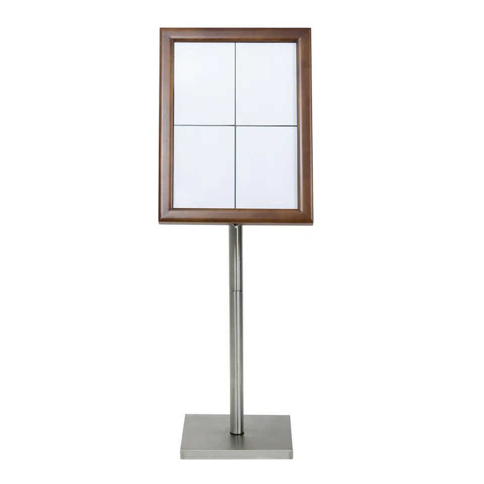 Menüständer-Komplettset 4A4 dunkel 85 cm mit Rollen
