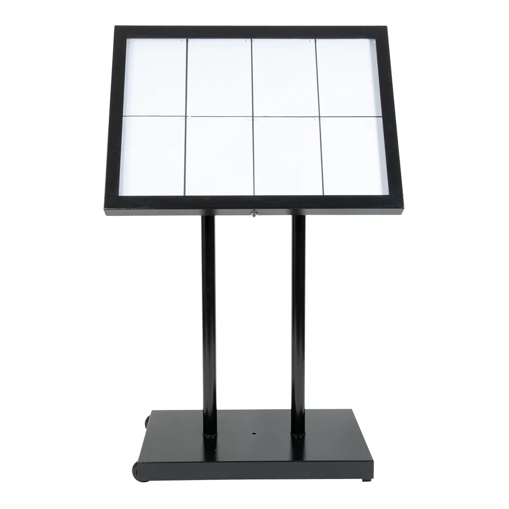 Komplettset Menütafel Stahl schwarz gehämmert